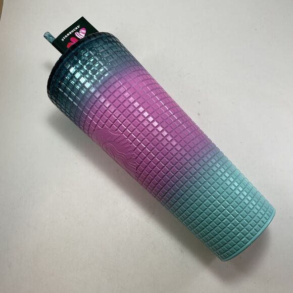Starbucks 2024 Release Valentine LOVE Smooth Gradient Grid 24oz Tumbler New - Picture 10 of 10